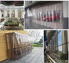 CXF Trasparente Strato incatramata Pioggia ispessite See-Through in plastica Panno all'aperto Cortile Tende e PVC, 0,5 Millimetri di Spessore, 500 g/m² a Prova di Sun Telo Occhiellato Retinato