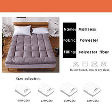 BAIAA Microfibra Materasso, Morbido Velluto Imbottito in Tessuto, 10 Centimetri di Spessore, Anti-allergia Morbido Materasso, Adatto A Persone Camera da Letto, Scuola, Albergo (Brown,1.2m*2.0m)