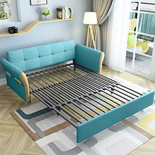RJMOLU Tessuto Reversibile Loveseat e Divano Letto Divano Letto, Divano sezionale Convertibile Divano per Piccolo Spazio, Lago Blu,Sponge Filling,2.06m