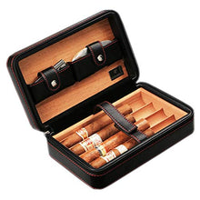Accendino Holder portasigari in Pelle con Cerniera + Legno Bagagli Humidor Gift Box (Non includere Cigar Cutter e più Leggero) Cigar Box (Color : Brown)