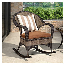 XinQing-Sedia a Dondolo Sedia a Dondolo all'aperto reclinabile, Telaio in Lega di Alluminio, Sedia retrò PE Rattan, Adatta per Giardino, terrazzo, Cortile 60x86x89cm