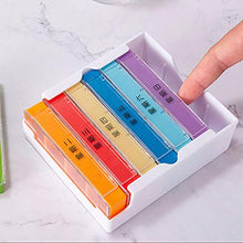 Portapillole Pillole di imballaggio Organizzatore sette giorni alla settimana domestica portatile Pill Box 28 Compartimenti Pranzo Sealed grossa pillola capacità del cassone Armadietti farmacia
