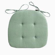 Mkuha 1 Cuscini da Sedia per Dentro e Fuori, con Legami, Design Trapuntato, D Forma, Pieno di Spugna, 42x40 Spessore 2cm,Green