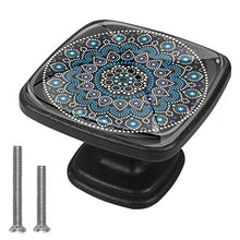 Mandala vector art Pomelli per Porta Set di 4 Pomelli per Mobili Manopole per Cassetti Cucina Armadio Vetro