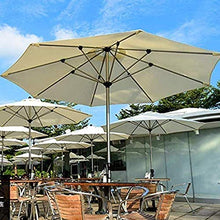 Tavoli E Sedie Ombrelli di Alluminio, 270cm, con manovella, Double Top Traspiranti, Ispessito Balcone Giardino Piegatura Esterni Ombrello Esterno (Colore: Bianco, Dimensione: Doppio Top) ZDWN