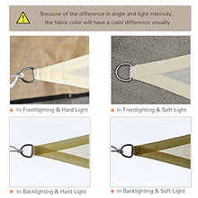 Outsunny Tenda Tendone Parasole Triangolare Tenda a Vela (Colore: Bianco Avorio, Dimensione: 3x3x3m)