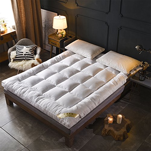 JiaQi più Spessa Materasso Pieghevole,Montato Trapuntato Materasso Ortopedico,Cotone Troppo Pieno Futon Fodera per Materassi Pieghevole Tatami Materasso-Bianca 180x22x10cm(71x9x4inch)