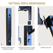 Outsunny Gazebo da Giardino con Zanzariera 3.6x3m, Struttura Acciaio e Alluminio, Tetto Policarbonato Marrone