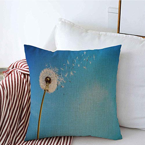 Fodere per cuscini decorativi Offspring Dandelioni Nuovi semi che soffia via il vento attraverso il ciclo Natura Libertà di affari Finanza Seme copricuscini 45 X 45CM