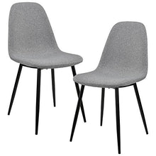[en.casa] Sedia Sala da Pranzo in Un Set di 2-86 x 46cm - Grigio
