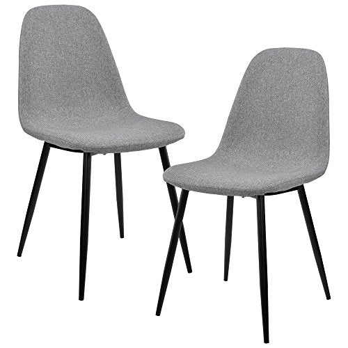 [en.casa] Sedia Sala da Pranzo in Un Set di 2-86 x 46cm - Grigio