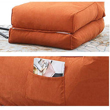 LuoMei Lettino Pieghevole Grande per Adulti Cuscino per Sedia da Pavimento Gigante Extra Grande Soggiorno Gioco Giardino Esterno Beanbag Sedia Reclinabile Invia Pennello Appiccicosoarancia