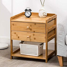 Bamboo Comodino Semplice Mini Bed Side Piccolo Gabinetto Armadio di immagazzinaggio ripiano Mobile Hyococ (Color : Wood, Size : 46.5 * 38 * 52cm)