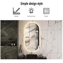 Sprayer Specchio cosmetico a Parete, Specchio da Bagno Illuminato a LED Intelligente da Parete, dimmerabile, Specchio cosmetico Ovale-Specchio cosmetico-ingranditore, Interruttore Touch