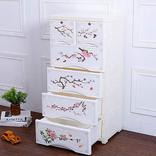 ZYJ Combinazione Armadio, in plastica Stile Cinese Plum Blossom Cassetto Armadio per Bambini Armadio Guardaroba,4layers