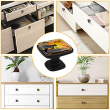 Silhouette leopardo 4 PCS Pomelli per Porta, Pomolo per Mobile, Pomelli per Mobili con Viti, Maniglia per Armadietto, Pomelli per Porta, Pomelli per Cassetti per Porta, Armadio, Cassetto e Credenza