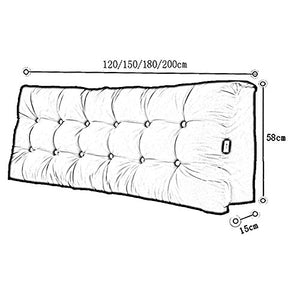 Xufei Cuscino da Comodino ergonomico Ortopedico per Divano Letto Schienale Cuscino Imbottito in Cotone Zeppa con Cuscinetto Morbido, con testiera, Rivestimento sfoderabile, 5 Colori, 4 Dimensioni
