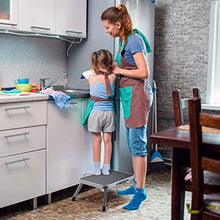 HOUSE DAY EN14183 Scaletta Step Scaletta pieghevole pieghevole in acciaio portatile con piattaforma in gomma antiscivolo Scaletta stabile con gradino da 150 kg