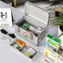 MYHZH Serratura First Aid Box Blocco di Sicurezza Medicina Scatola con Maniglia Portatile 24.5X15X16 cm