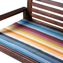 Celina Digby® - Cuscino impermeabile per panca da giardino a 3 posti, con imbottitura in morbida schiuma (144 x 54 x 6 cm), motivo a strisce pixel arcobaleno
