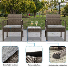LUGEUK 3 Pezzi di terrazza all'aperto Tavolo da Bar e Sedia Bistro Set Giardino Piscina Mobili per Il Cortile
