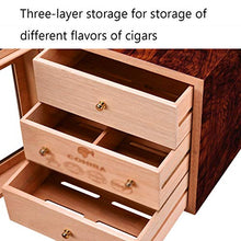 20 Sigari Raffreddamento Humidor Tre Piani Dello Spazio Legno Di Cedro Cigar Idratante Governo Esterno Igrometro Cottura Processo Cabinet Trasparente ( Color : Red , Size : 24*26*24cm )