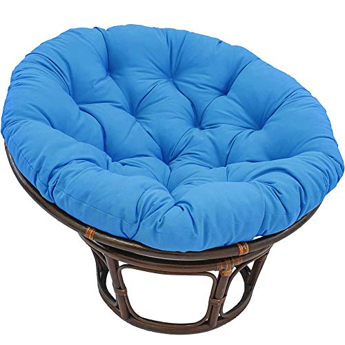 HXSKI Radar Cuscini Sedia,Addensare Papasan Cuscini Sedie,Rotondo Cuscino,Lounge Lettino Sedia Rattan Sedia Amaca Swing Cuscini Sedie-Tesoro Blu 120x120cm(47x47inch)