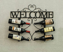 GJSN Scaffale per Vino, Ferro Battuto Nero/in Bronzo/Bianco a Muro Semplice e Resistente Posto Porta Carico Forte e Stabile 4 Bottiglie Di Vino Decorazione Creativa,Nero