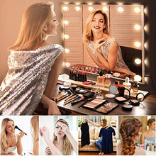 HFFFHA Specchio per Il Trucco con luci Specchio per Il Trucco Grande con 14 lampadine a LED dimmerabili e Specchio cosmetico con ingrandimento 10X Rimovibile