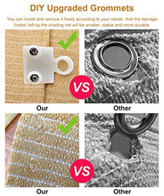 Telo Ombreggiante Telo da Vela Beige per Esterni, Rete per Protezione Solare Ispessita con Occhielli Staccabili, Telo in Rete con Protezione Solare al 90% per Patio/Giardino/Pergola/Gazebo