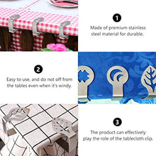 Cabilock 6 Pezzi Clip per Tovaglie Clip per Tavolo da Picnic Morsetti per Coperture per Interni per Esterni Morsetti per Tovaglie in Acciaio Inox Clip per Stoffa per Feste in Campeggio