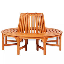 Tidyard Panca Circolare da Giardino per Esterno in Legno,Panchina Circolare per Albero da Esterno Ø 160 cm in Legno 160 x 92 cm