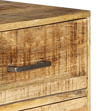 FAMIROSA Cassettiera 45x35x106 cm in Legno Massello di Mango