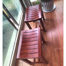 Doccia Sgabello da Sedile, Panca da Bagno, Acero Duro Struttura Stabile Antiscivolo 150kg Ecologico per I Servizi Igienici, Cucina, Hotel, Sauna LSXIAO (Color : Brown, Size : 42x28x43cm)