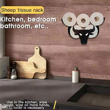 Porta rotolo di carta igienica a forma di animale, in metallo da parete, fino a 5 rotoli di carta, design decorativo con gufo di pecora, decorazione per interni e bagno