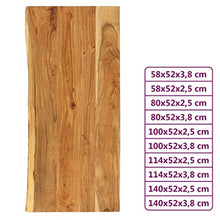 vidaXL Legno Massello di Acacia Piano per Lavabo Bagno Ripiano per Lavello Rustico Mensola per Lavandino Accessori per Bagno 140x55x2,5 cm