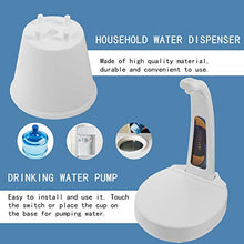 UPKOCH Pompa per Bottiglia d'Acqua Ricarica USB Sensore Intelligente Pompa Automatica per Acqua Potabile Distributore di Acqua Elettrico Portatile Interruttore Bottiglia d'Acqua Bianco
