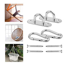 Amaca Ganci Appesi Kit Swing Appendini Heavy Duty in Acciaio Inox Per I Set in Legno Altalena Con Pneumatico Girevole Sedile Trapeze Yoga Argento