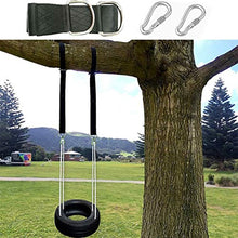 MEILUAIMU Pratiche Cinghie per Sedia sospesa Cinghie per Altalena Cinghie per Alberi Rilegatura in Nylon 2 Cinghie + 2 Fibbie a D + Custodia