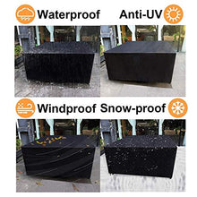 HUACHENG Copridivano Nero per Esterni Mobili da Giardino per Patio Coprisedili Impermeabili Coprisedili per Neve da Pioggia per Divano da Tavolo Sedia Antipolvere Copertura-Nero, 255X130X80cm