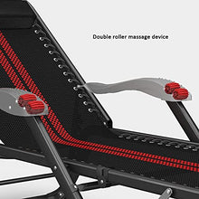 CDFC Sedie Pieghevoli Sedia da Pranzo per Ufficio Siesta Siesta Multifunzionale Letto Nero e Rosso Portable Lazy Beach SED Seden Sedia Sedia reclinabili con Doppio Roller Massage Dispos