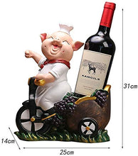 zxb-shop Portabottiglie Wine Holder archiviazione Sorridente Pig Shape Wine Rack personalità Home Kitchen Restaurant Resina Vino Vassoio controsoffitto Cabinet Cantina Portabottiglie da appoggio