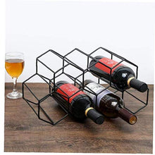 Vino Wine Rack bagagli Holder 7 Bottle Holder Wine Rack Tribuna del risparmiatore dello spazio Protector controsoffitto libero basamento del vino Rack Nero