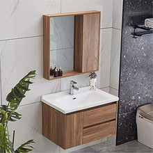 NgMik Cabinet Specchio Lavabo Bagno Moderno del Cabinet del Bagno della lavandino del lavandino del lavandino della Lavanderia a Muro Facile da Pulire (Color : Brown, Size : 50x60x45cm)