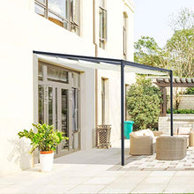 Outsunny Gazebo Pergola 3x3m da Giardino in Metallo con Tettuccio Scorrevole Bianco Crema, Pergola da Giardino a Parete