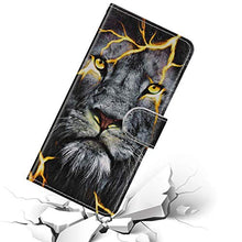 Pelle Portafoglio Cover Compatible with MOTO G7 Power Custodia Flip Libretto Animale Case Lion,URFEDA PU Cuoio Chiusura Magnetica Case Cover Stile Vani di Carte Coper tura Custodia per MOTO G7 Power