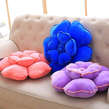 Multi-Choice Creativo Fiore Forma Gettare Cuscino Super Morbido Peluche Cuscino Ripieno Cuscino 3D Decorazione Casa Giocattolo Pavimento Cuscini Animali,Green