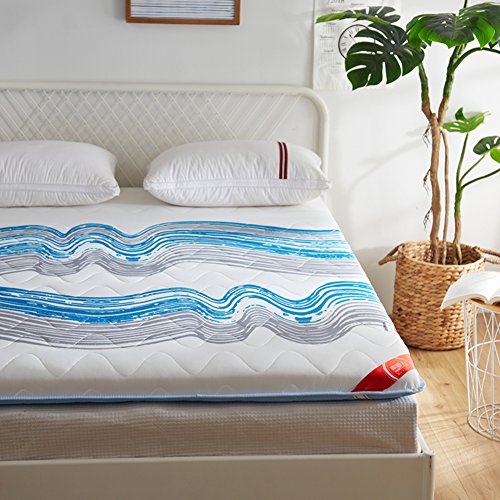JR%L Pieghevoli Roll Up Tatami Mat, Giapponese Bed Ground Futon Addensare Cotone Dormire Mat Cotone Imbottito Coprimaterasso di Tatami-c 200x220x6cm