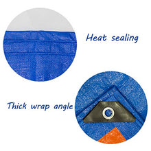 Telo in PE Blu E Arancione, Panno Antipioggia Spesso Impermeabile Protezione Solare con Occhielli in Metallo per Balcone Giardino Esterno 180 G/M²(Size:2×3M)