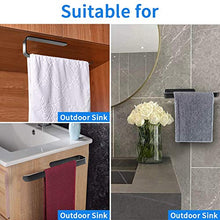 Mczcent - Portasciugamani da bagno, autoadesivo e da parete, in lega di alluminio, senza forature, per bagno, cucina, 30 cm